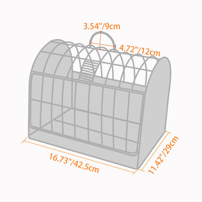 Contemporary Boho Rectangular PP/PE Faux Rattan Iron Handwoven Crab Cage-Shaped Cat Bed For Bedroom