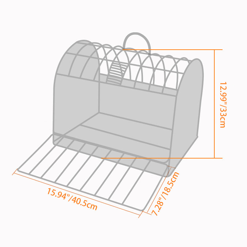 Contemporary Boho Rectangular PP/PE Faux Rattan Iron Handwoven Crab Cage-Shaped Cat Bed For Bedroom