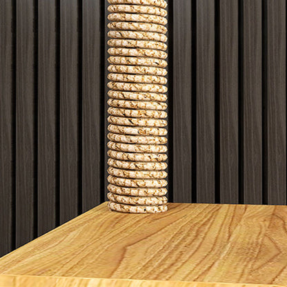 Contemporary Creative Rectangular Medium-Density Fiberboard Sisal Velvet Fabric Multi-Functional Cat Tree For Living Room