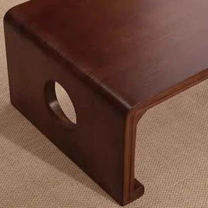 Traditional Japanese Rectangular Paulownia Solid Wood Tatami Coffee Table For Living Room & Bedroom