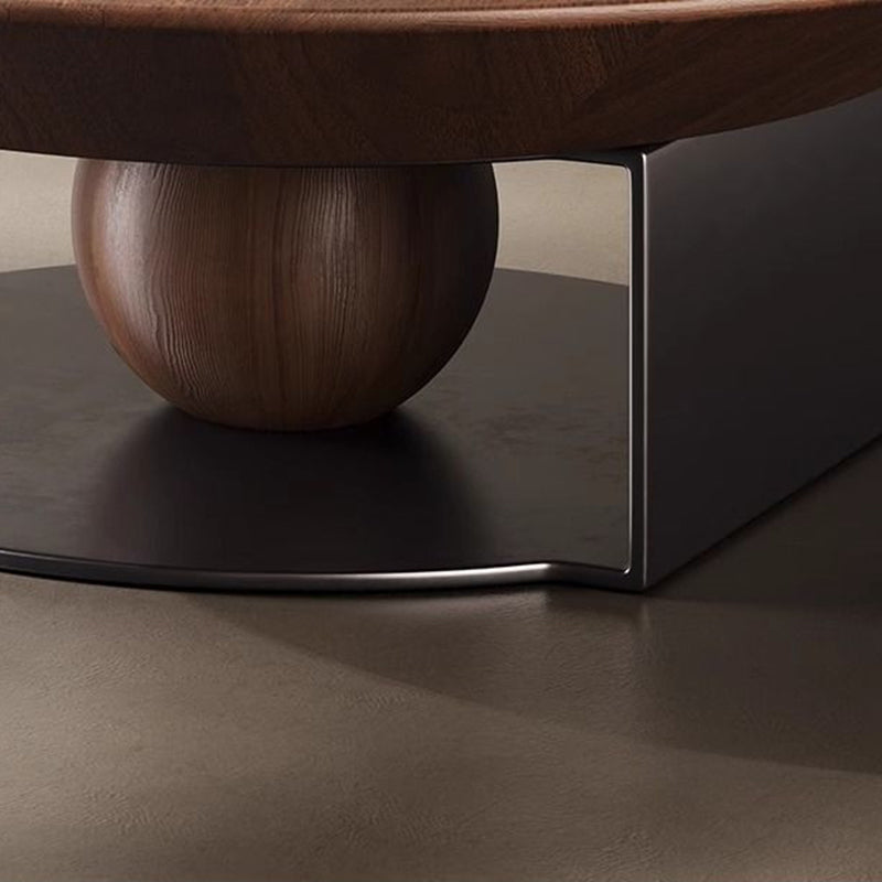 Modern Luxury Round Stainless Steel Medium-Density Fiberboard Fiberglass Tempered Glass Coffee Table Set 1-Tier For Living Room