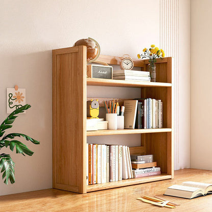 Contemporary Scandinavian Rectangular Nan Bamboo Medium-Density Fiberboard Storage Bookshelf 2/3-Tier 1-Drawer For Bedroom & Study