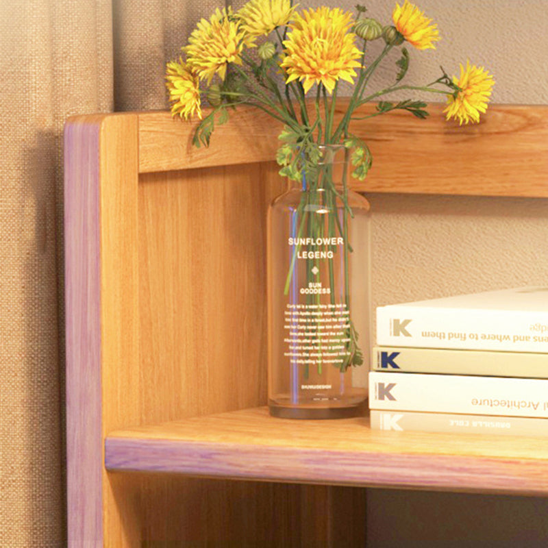 Contemporary Scandinavian Rectangular Nan Bamboo Medium-Density Fiberboard Storage Bookshelf 2/3-Tier 1-Drawer For Bedroom & Study