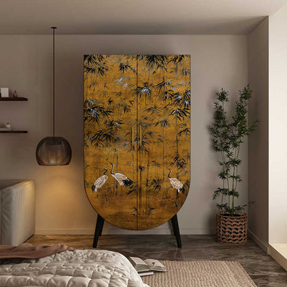 Traditional Vintage Rectangular Multi-Layer Solid Wood Panel Solid Wood Eco-Friendly Board Solid Wood Storage Cabinet 1-Drawer For Bedroom