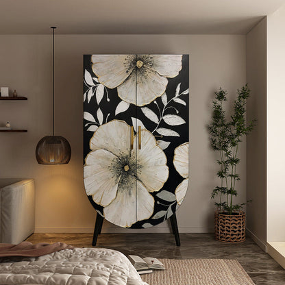 Traditional Vintage Rectangular Multi-Layer Solid Wood Panel Solid Wood Eco-Friendly Board Solid Wood Storage Cabinet 1-Drawer For Bedroom