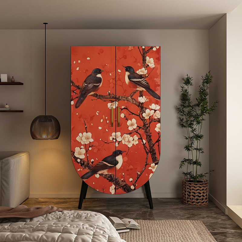 Traditional Vintage Rectangular Multi-Layer Solid Wood Panel Solid Wood Eco-Friendly Board Solid Wood Storage Cabinet 1-Drawer For Bedroom