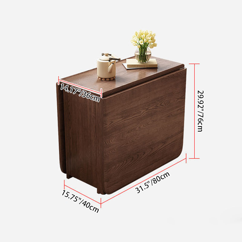 Contemporary Scandinavian Rectangular Rubberwood Plywood Foldable Desk & Chair Set For Living Room & Dining Room