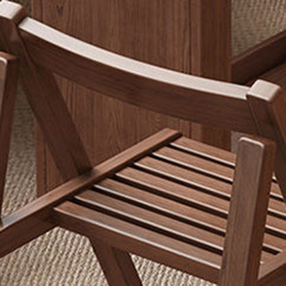 Contemporary Scandinavian Rectangular Rubberwood Plywood Foldable Desk & Chair Set For Living Room & Dining Room