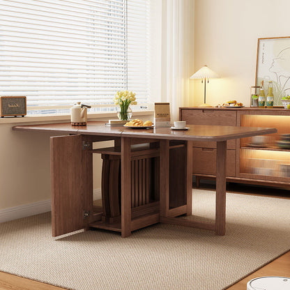 Contemporary Scandinavian Rectangular Rubberwood Plywood Foldable Desk & Chair Set For Living Room & Dining Room