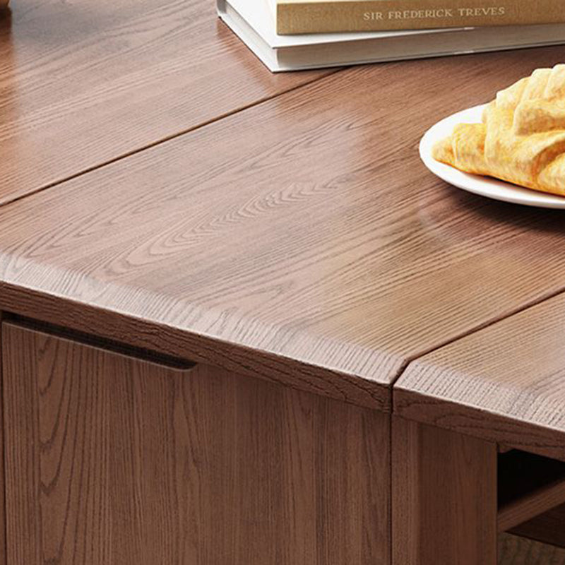 Contemporary Scandinavian Rectangular Rubberwood Plywood Foldable Desk & Chair Set For Living Room & Dining Room