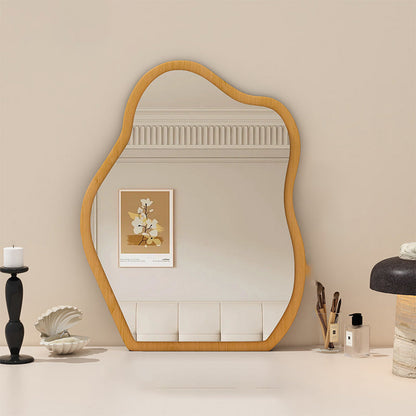 Traditional Vintage Wavy Float Glass Medium-Density Fiberboard Wall Mirror For Bedroom & Living Room