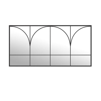 Traditional French Rectangular Iron Tempered Glass Decorative Wall Mirror For Living Room