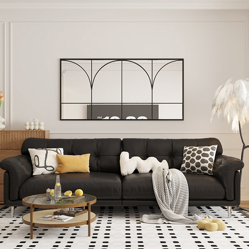 Traditional French Rectangular Iron Tempered Glass Decorative Wall Mirror For Living Room