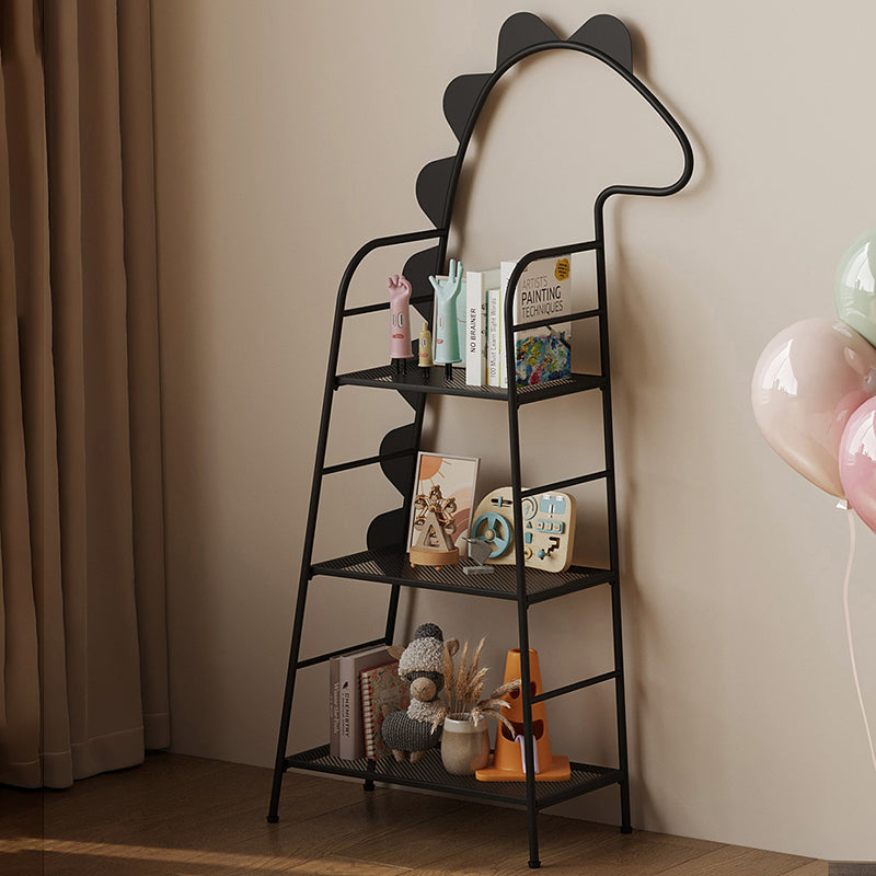 Contemporary Creative Rectangular Dinosaur-Shaped Iron Kids Storage Bookshelf 3-Tier For Living Room & Bedroom