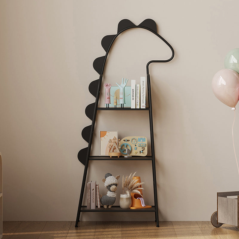 Contemporary Creative Rectangular Dinosaur-Shaped Iron Kids Storage Bookshelf 3-Tier For Living Room & Bedroom