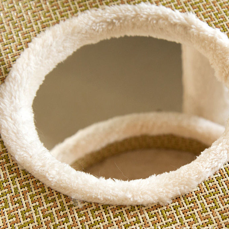 Contemporary Scandinavian Square Particle Board Fabric Jute Rattan Mat Cat Tree 3/4/5-Tier For Living Room