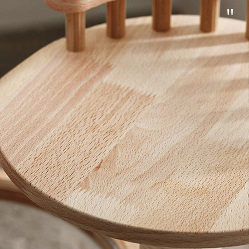 Contemporary Scandinavian Round Rubberwood Solid Wood Acrylic Kraft Paper Rope Cat Tree 4-Tier For Living Room