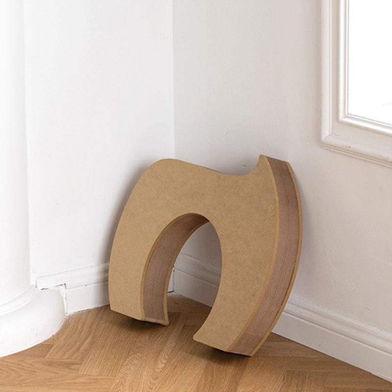 Modern Art Deco Round Kraft Paper MDF Felt Cat Tunnel Foldable Cat Bed For Bedroom