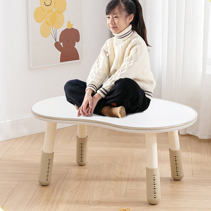 Contemporary Creative Oval Medium-Density Fiberboard PP Height-Adjustable Kids Table For Living Room & Bedroom