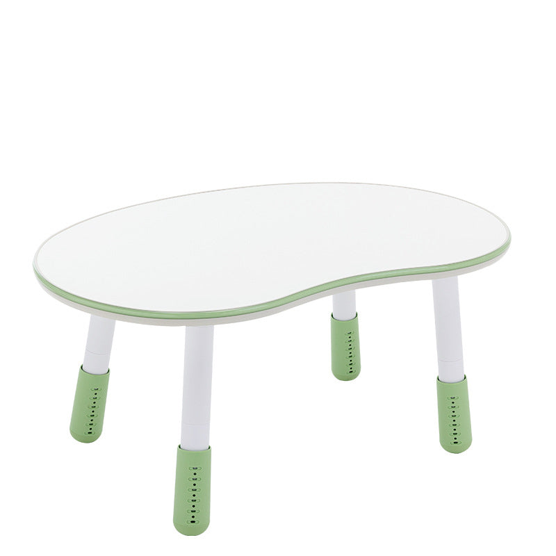 Contemporary Creative Oval Medium-Density Fiberboard PP Height-Adjustable Kids Table For Living Room & Bedroom