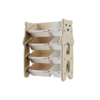 Contemporary Creative Rectangular HDPE Iron PE Storage Shelf 3/4-Tier For Living Room & Bedroom