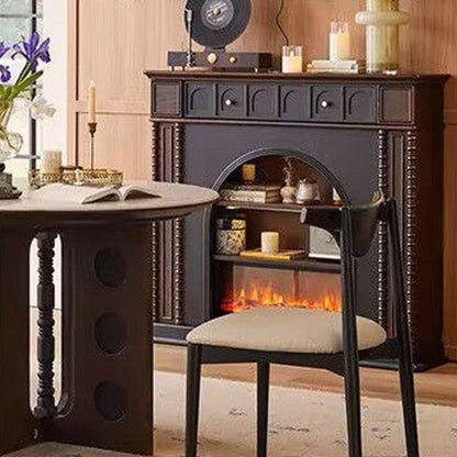 Traditional French Square Solid Pine Wood Mantel 3-Tier For Living Room