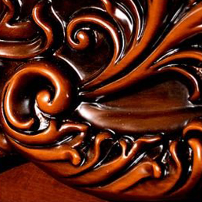 Traditional European Square Rubberwood Solid Wood Medium-Density Fiberboard Mantel For Living Room