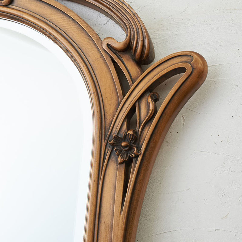 Traditional European Rectangular Medium-Density Fiberboard Silver Mirror Carved Full-Length Mirror For Living Room