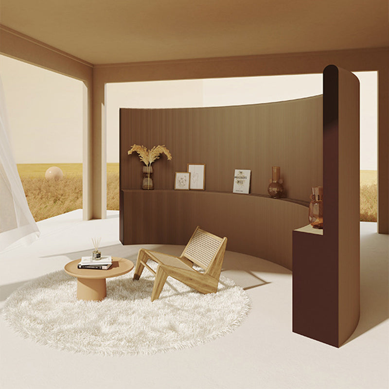 Modern Art Deco Rectangular Curved Kraft Paper Acrylic Foldable Room Divider For Living Room