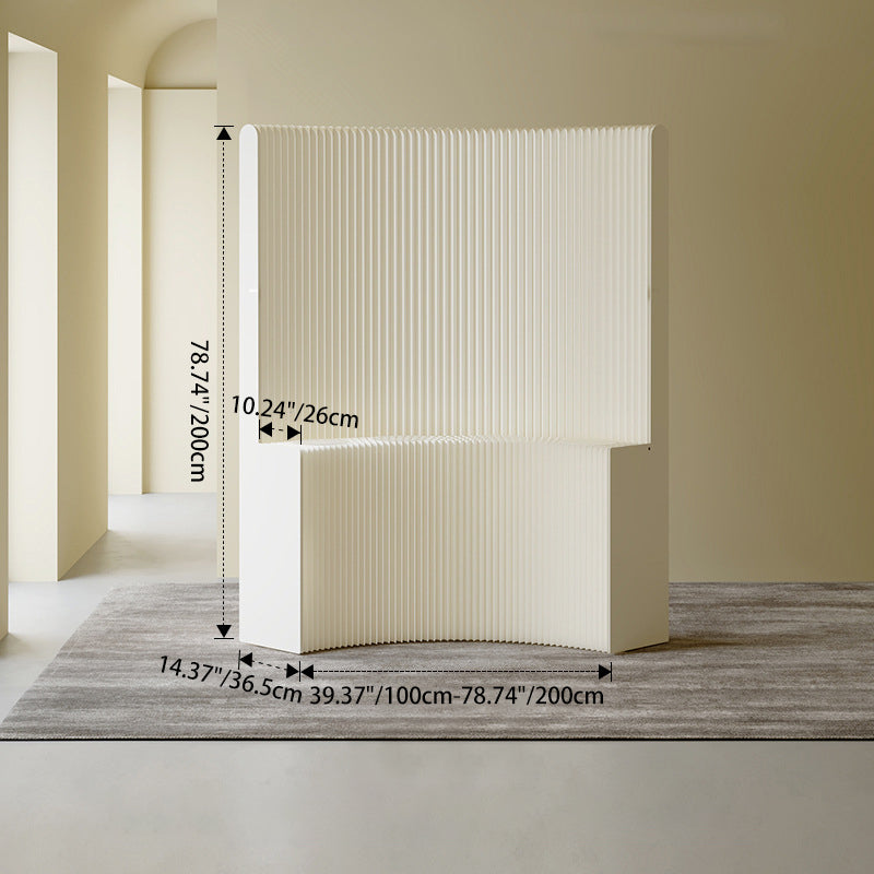 Modern Art Deco Rectangular Curved Kraft Paper Acrylic Foldable Room Divider For Living Room