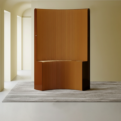Modern Art Deco Rectangular Curved Kraft Paper Acrylic Foldable Room Divider For Living Room