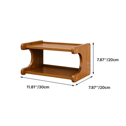 Contemporary Scandinavian Rectangular Nan Bamboo Medium-Density Fiberboard Storage Shelf Shoe Storage 2/3/4/5/6-Tier For Entryways & Living Room