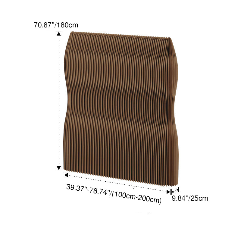 Modern Art Deco Rectangular Curved Kraft Paper Acrylic Foldable Room Divider For Living Room