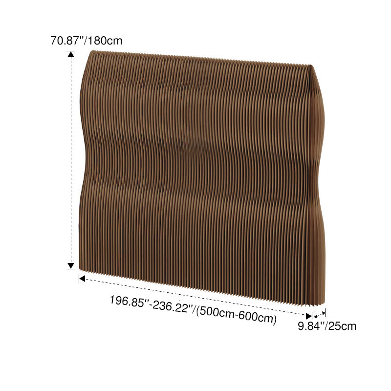 Modern Art Deco Rectangular Curved Kraft Paper Acrylic Foldable Room Divider For Living Room