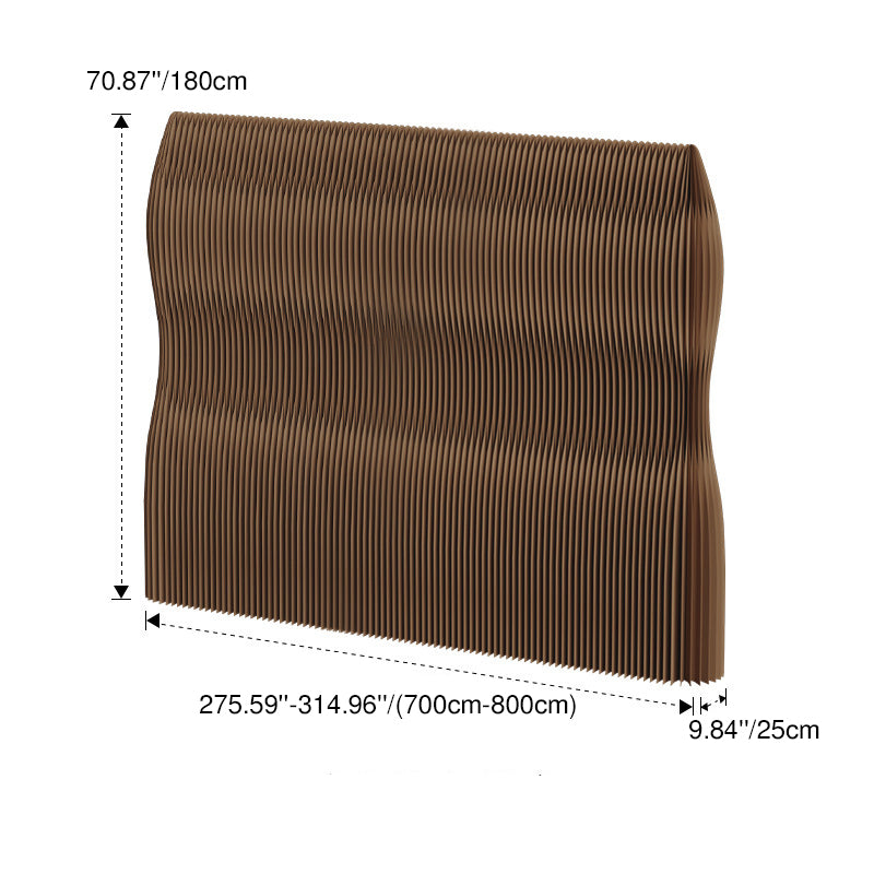 Modern Art Deco Rectangular Curved Kraft Paper Acrylic Foldable Room Divider For Living Room