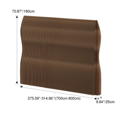Modern Art Deco Rectangular Curved Kraft Paper Acrylic Foldable Room Divider For Living Room
