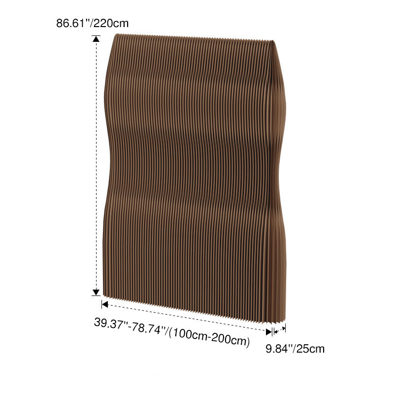Modern Art Deco Rectangular Curved Kraft Paper Acrylic Foldable Room Divider For Living Room