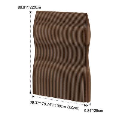 Modern Art Deco Rectangular Curved Kraft Paper Acrylic Foldable Room Divider For Living Room