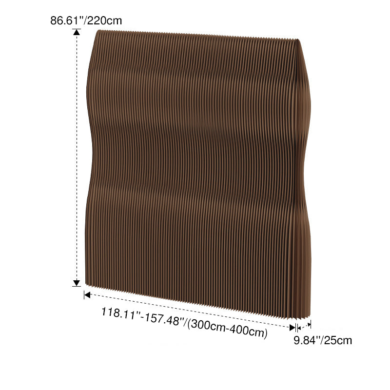 Modern Art Deco Rectangular Curved Kraft Paper Acrylic Foldable Room Divider For Living Room
