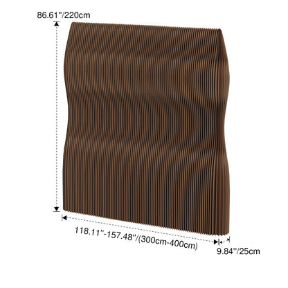 Modern Art Deco Rectangular Curved Kraft Paper Acrylic Foldable Room Divider For Living Room