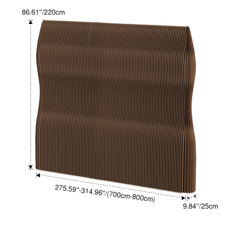 Modern Art Deco Rectangular Curved Kraft Paper Acrylic Foldable Room Divider For Living Room