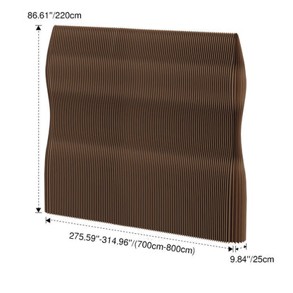 Modern Art Deco Rectangular Curved Kraft Paper Acrylic Foldable Room Divider For Living Room