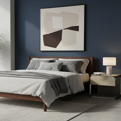 Modern Luxury White & Silver Nightstand : Floating Design Microfiber Leather Drawer Front - Single Drawer Bedside Table For Bedroom