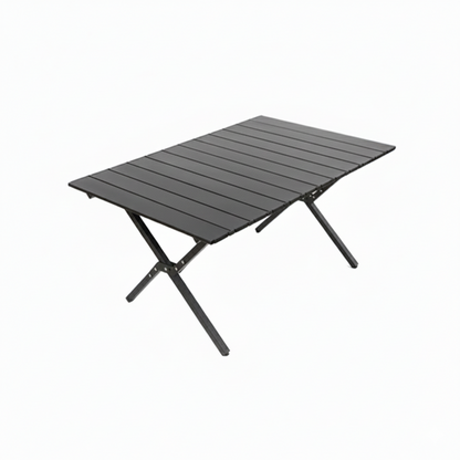 Modern Minimalist Rectangular Carbon Steel Folding Table For Outdoor