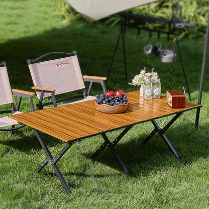 Modern Minimalist Rectangular Carbon Steel Folding Table For Outdoor