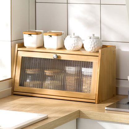 Traditional Vintage Rectangular Nan Bamboo Plywood Acrylic Desktop Storage Shelf 2/3-Tier For Kitchen