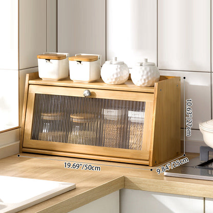 Traditional Vintage Rectangular Nan Bamboo Plywood Acrylic Desktop Storage Shelf 2/3-Tier For Kitchen