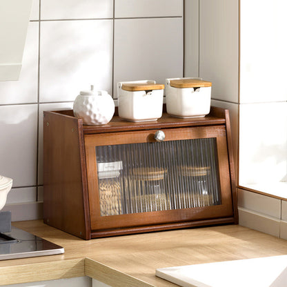 Traditional Vintage Rectangular Nan Bamboo Plywood Acrylic Desktop Storage Shelf 2/3-Tier For Kitchen