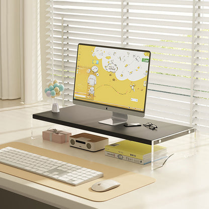 Modern Minimalist Rectangular Medium-Density Fiberboard Acrylic Desktop Storage Shelf 1/2/3-Tier For Study & Bedroom