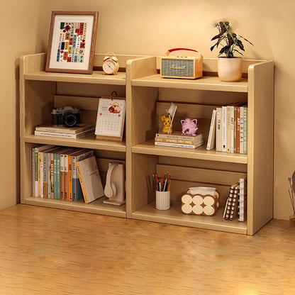 Contemporary Scandinavian Rectangular Veneered Plywood Desktop Storage Shelf 3-Tier For Study & Bedroom